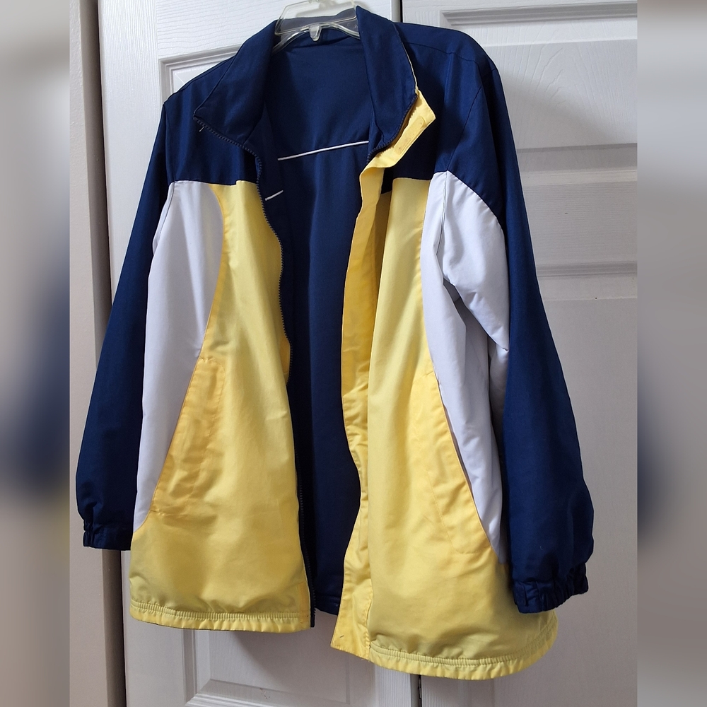 Athletic Works, 16W, Woman' Reversible Blue, Yellow, White Coat